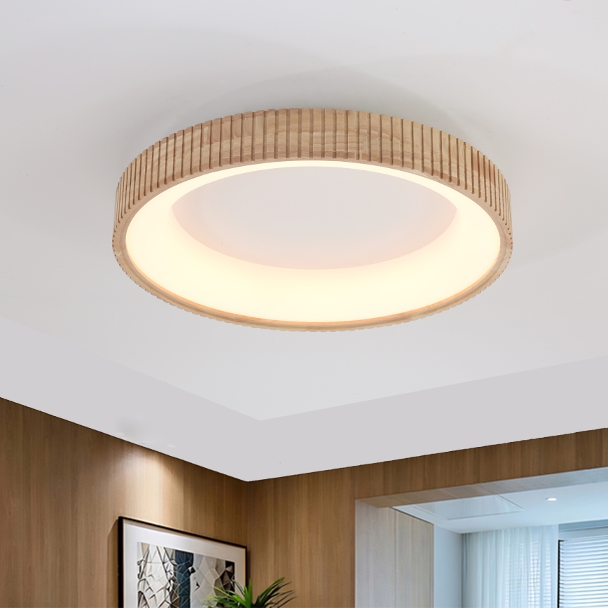 Brilagi - LED loftlampe FALCON WOOD MODERN LED/40W/230V 3000/4000/6000K Ø 60 cm træ
