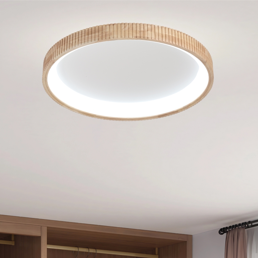Brilagi - LED-loftlampe FALCON WOOD MODERN LED/60W/230V 3000/4000/6000K Ø 80 cm i træ