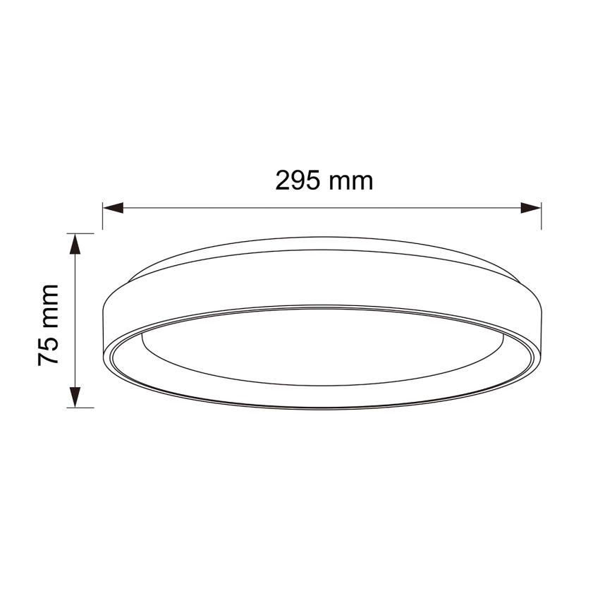 Brilagi - LED loftlampe FLOCO LED/24W/230V Ø 30 cm trælook/hvid