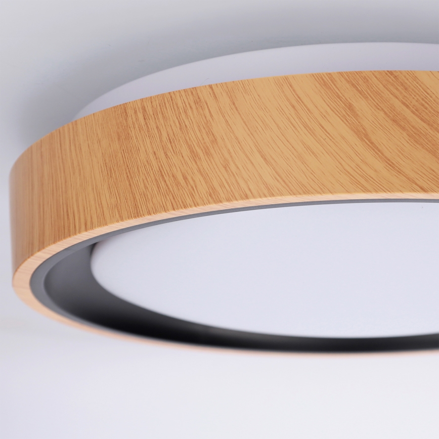 Brilagi - LED-loftlampe FLOCO LED/24W/230V Ø 30 cm trælook/sort
