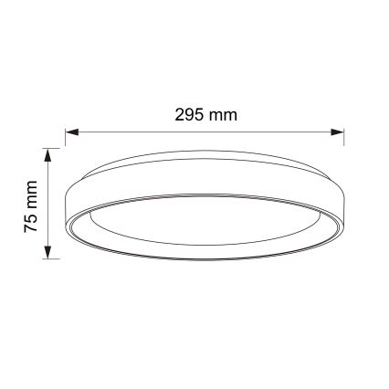 Brilagi - LED-loftlampe FLOCO LED/24W/230V Ø 30 cm trælook/sort