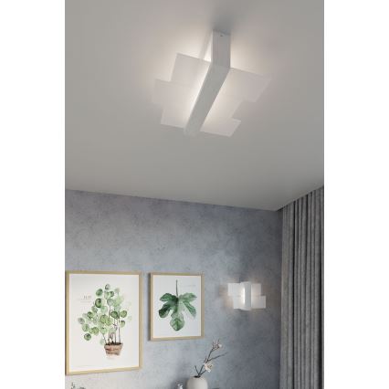 Brilagi -  LED loftlampe HERA 2xE27/7,5W/230V hvid