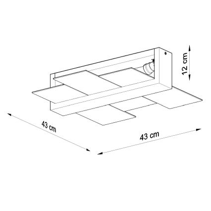 Brilagi -  LED loftlampe HERA 2xE27/7,5W/230V hvid