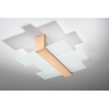 Brilagi -  LED loftlampe HERA 2xE27/7,5W/230V træ