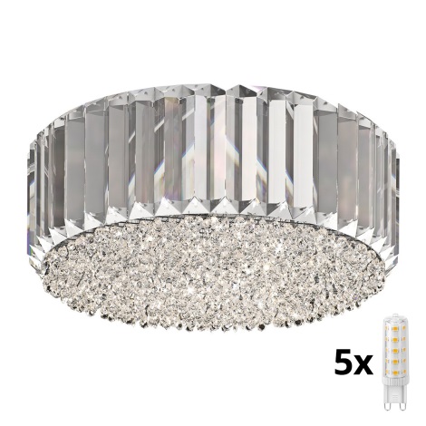 Brilagi - LED Loftlampe i krystal GLAMOUR 5xG9/42W/230V