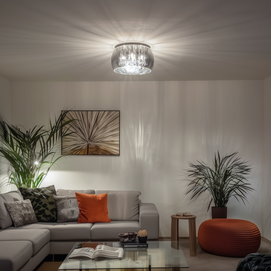 Brilagi - LED Loftlampe i krystal JEWEL 5xG9/42W/230V