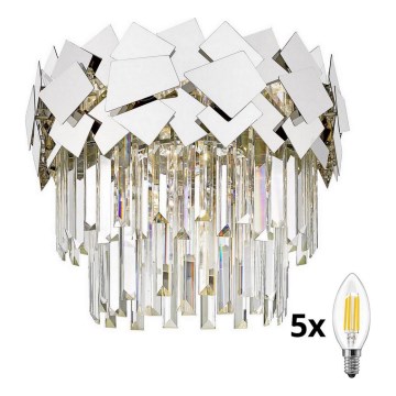 Brilagi - LED Loftlampe i krystal MIRAGE 5xE14/40W/230V