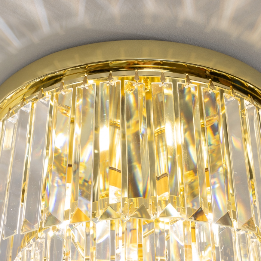 Brilagi - LED Loftlampe i krystal MOZART 5xE14/40W/230V guldfarvet