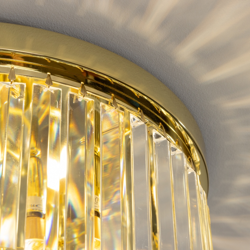 Brilagi - LED Loftlampe i krystal MOZART 5xE14/40W/230V guldfarvet