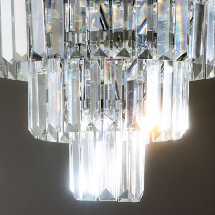 Brilagi - LED Loftlampe i krystal MOZART 5xE14/40W/230V skinnende krom