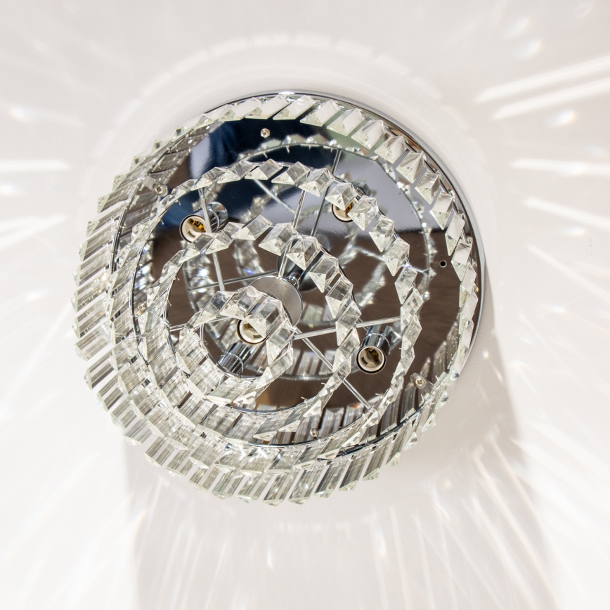 Brilagi - LED Loftlampe i krystal MOZART 5xE14/40W/230V skinnende krom