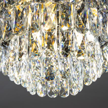 Brilagi - LED Loftlampe i krystal VELURE 5xE14/40W/230V guldfarvet