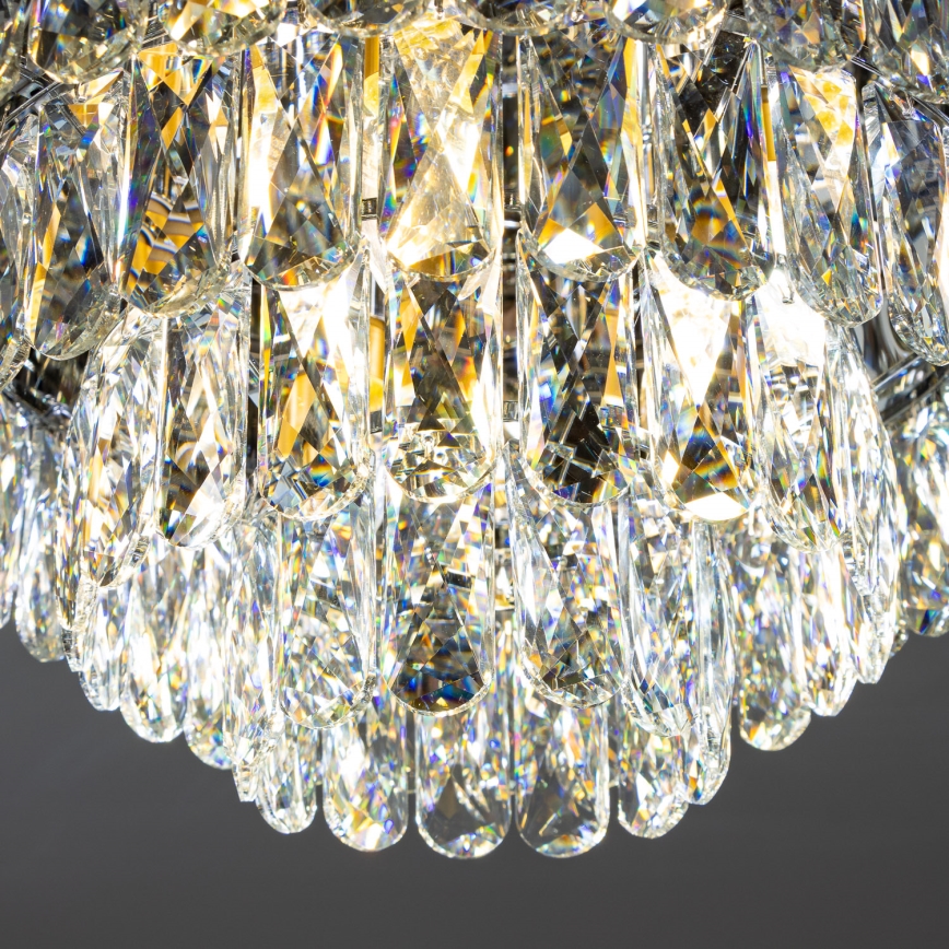 Brilagi - LED Loftlampe i krystal VELURE 5xE14/40W/230V guldfarvet