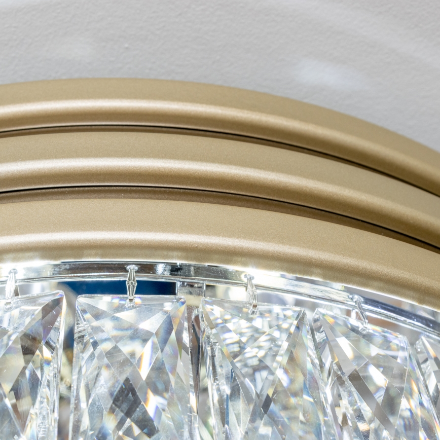 Brilagi - LED Loftlampe i krystal VELURE 5xE14/40W/230V guldfarvet