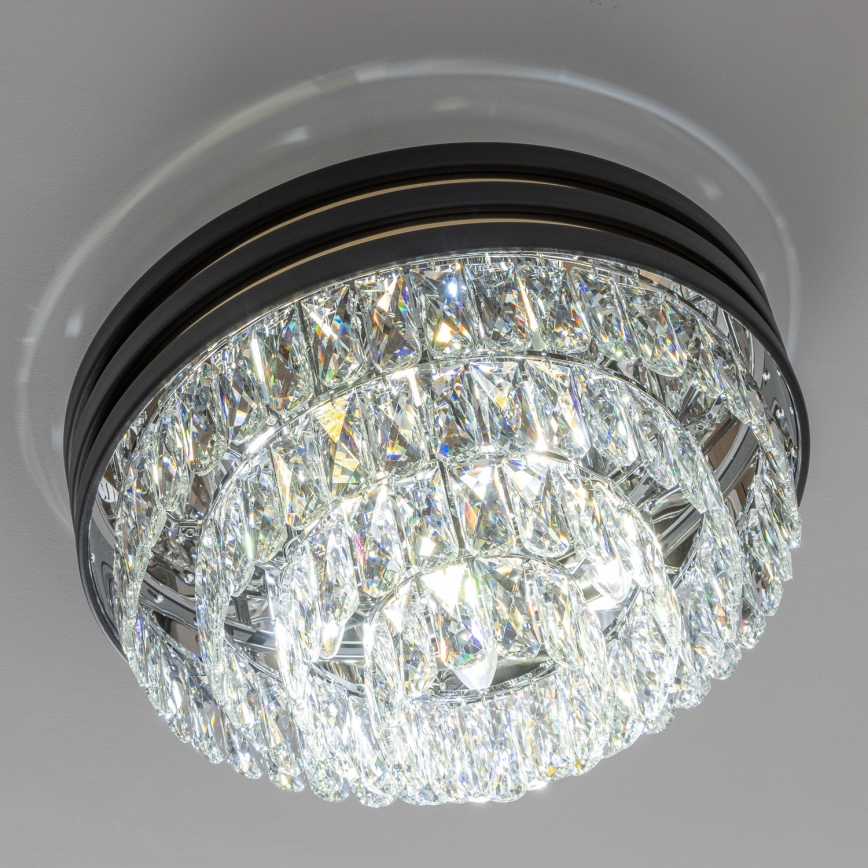 Brilagi - LED Loftlampe i krystal VELURE 5xE14/40W/230V sort