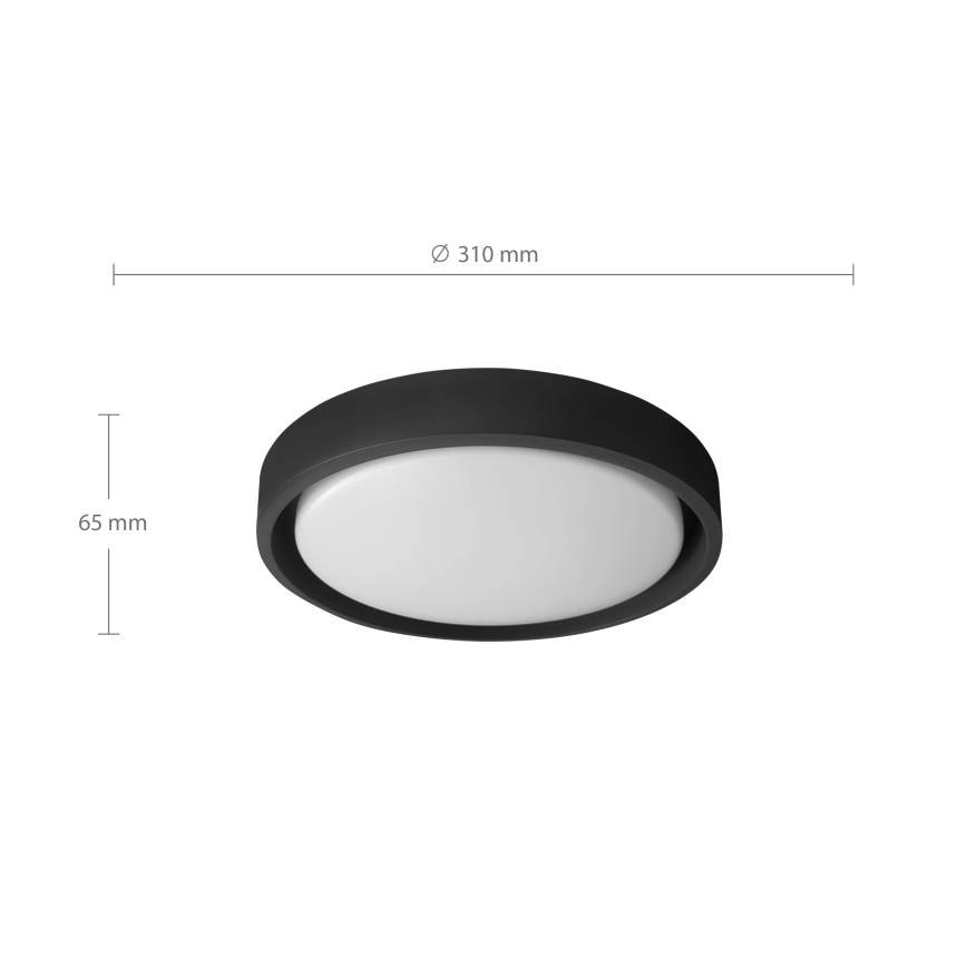Brilagi - LED-loftlampe MATTEO LED/24W/230V Ø 31 cm sort