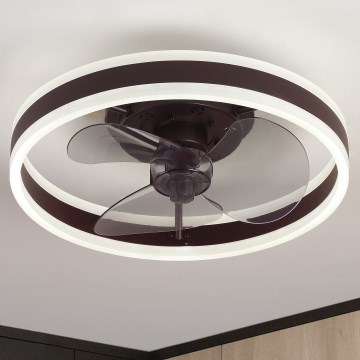 Brilagi - LED Loftlampe med ventilator dæmpbar LED/30W/230V 3000-6500K sort + fjernbetjening