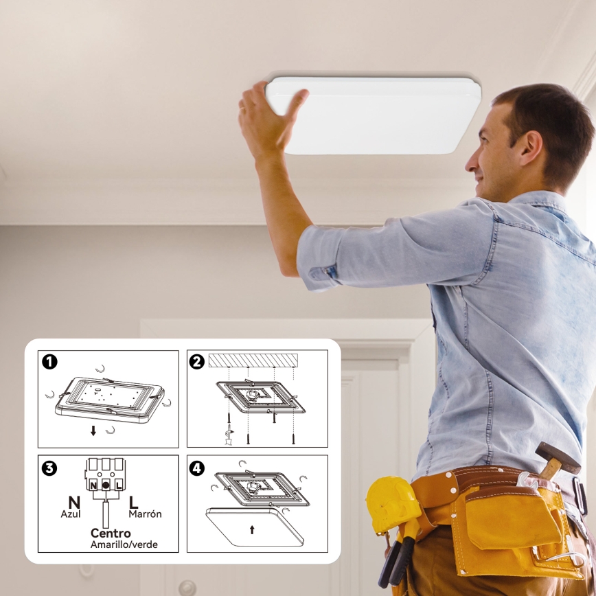 Brilagi - LED loftlampe MILKY WAY LED/24W/230V 3000K 37x37 cm