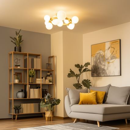 Brilagi - LED loftlampe MILLA 10xG9/3W/230V guldfarvet/hvid