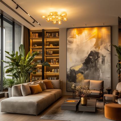 Brilagi - LED loftlampe MILLA 10xG9/3W/230V guldfarvet