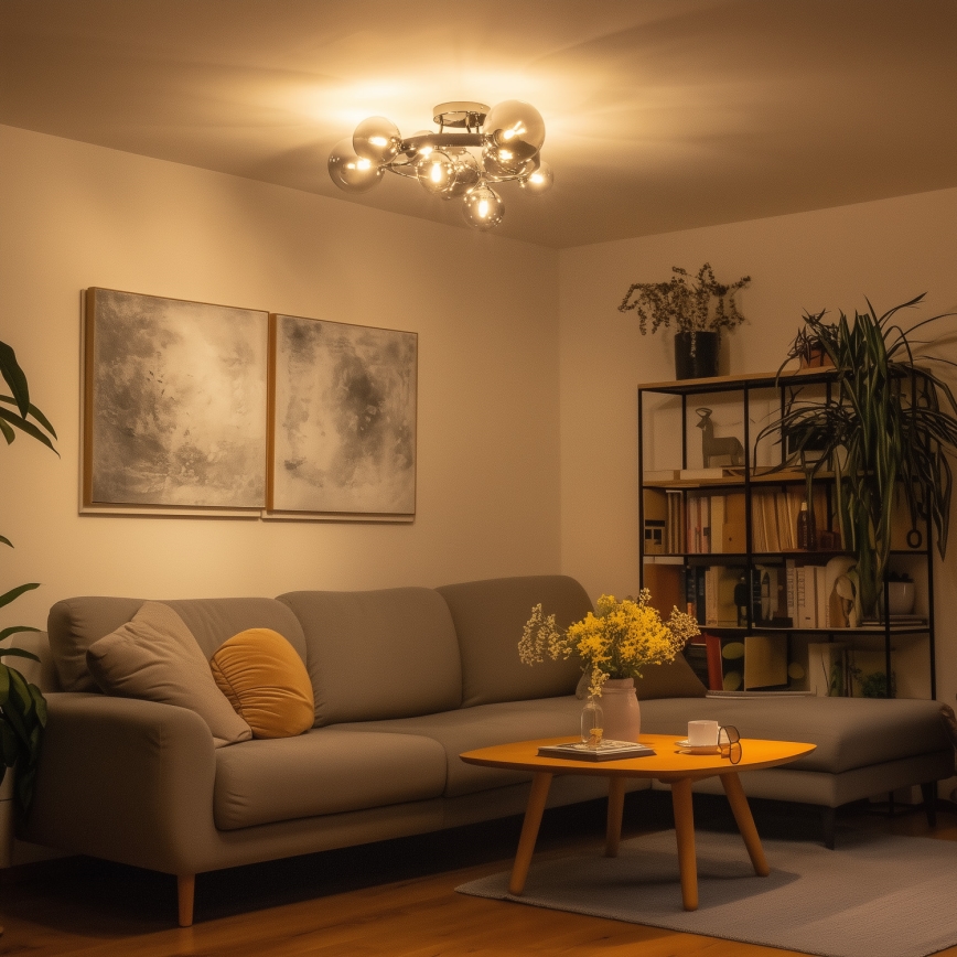 Brilagi - LED loftlampe MILLA 10xG9/3W/230V skinnende krom/røget