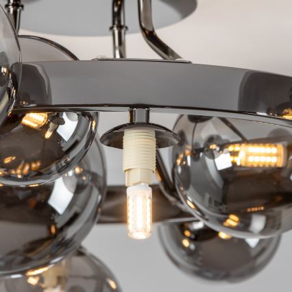 Brilagi - LED loftlampe MILLA 10xG9/3W/230V skinnende krom/røget