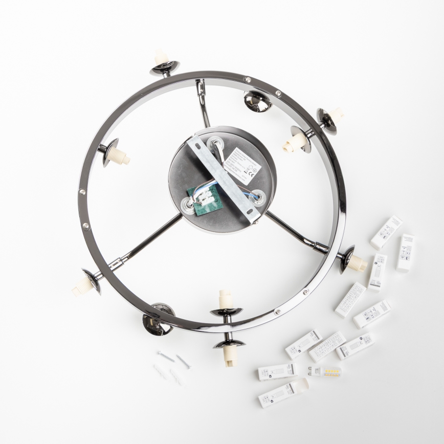 Brilagi - LED loftlampe MILLA 10xG9/3W/230V skinnende krom/røget