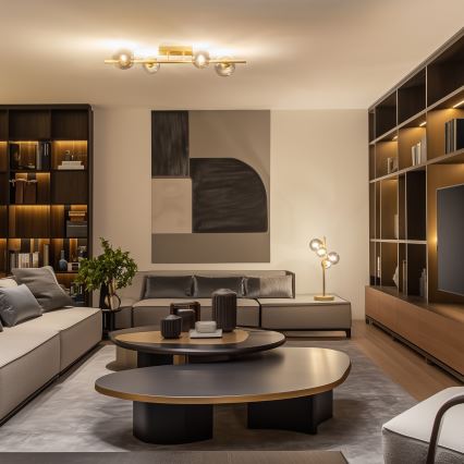 Brilagi - LED loftlampe MILLA 4xG9/3W/230V guldfarvet/røget