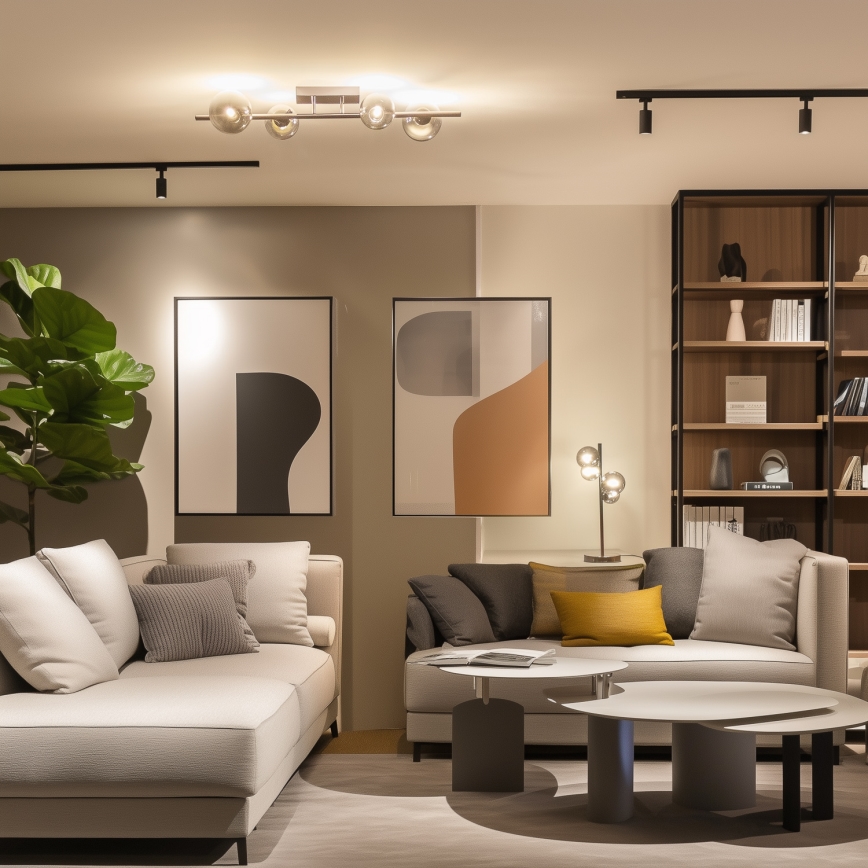 Brilagi - LED loftlampe MILLA 4xG9/3W/230V skinnende krom/røget