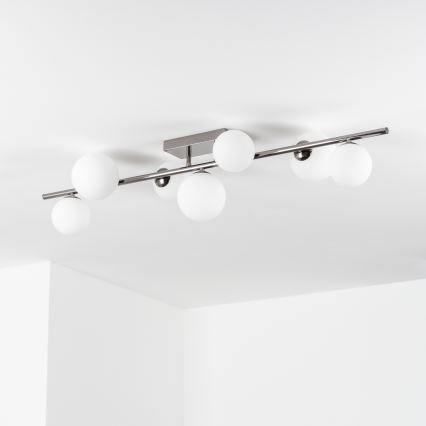 Brilagi - LED loftlampe MILLA 7xG9/3W/230V skinnende krom/hvid