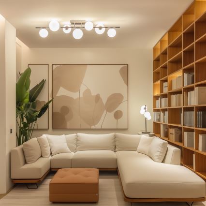 Brilagi - LED loftlampe MILLA 7xG9/3W/230V skinnende krom/hvid