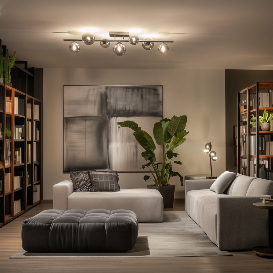 Brilagi - LED loftlampe MILLA 7xG9/3W/230V skinnende krom/røget