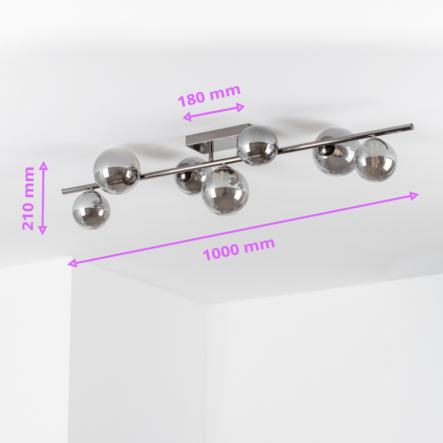 Brilagi - LED loftlampe MILLA 7xG9/3W/230V skinnende krom/røget