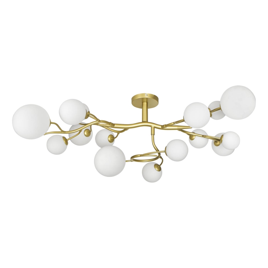 Brilagi - LED loftlampe MISTEL 15xG9/3W/230V guldfarvet/hvid
