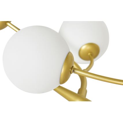Brilagi - LED loftlampe MISTEL 15xG9/3W/230V guldfarvet/hvid