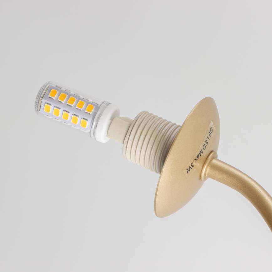 Brilagi - LED loftlampe MISTEL 15xG9/3W/230V guldfarvet/hvid