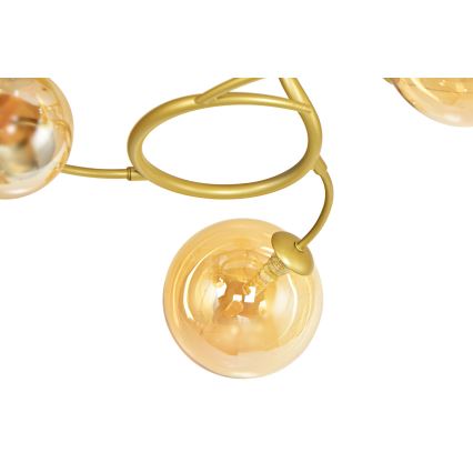 Brilagi - LED loftlampe MISTEL 15xG9/3W/230V guldfarvet
