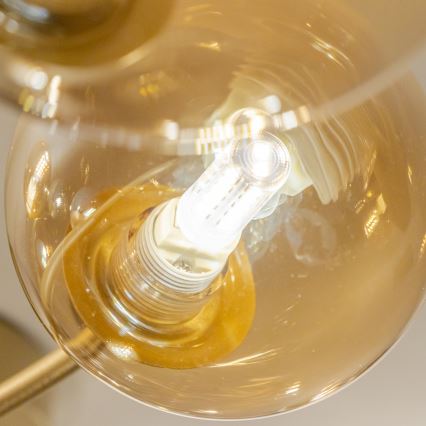 Brilagi - LED loftlampe MISTEL 15xG9/3W/230V guldfarvet