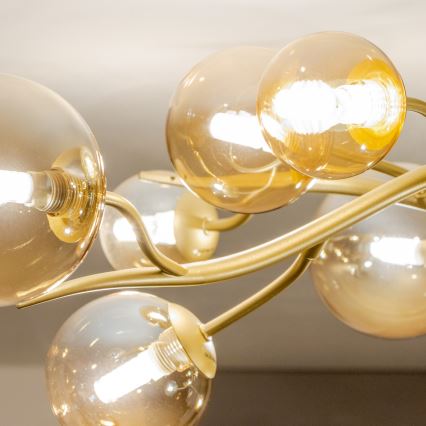 Brilagi - LED loftlampe MISTEL 15xG9/3W/230V guldfarvet