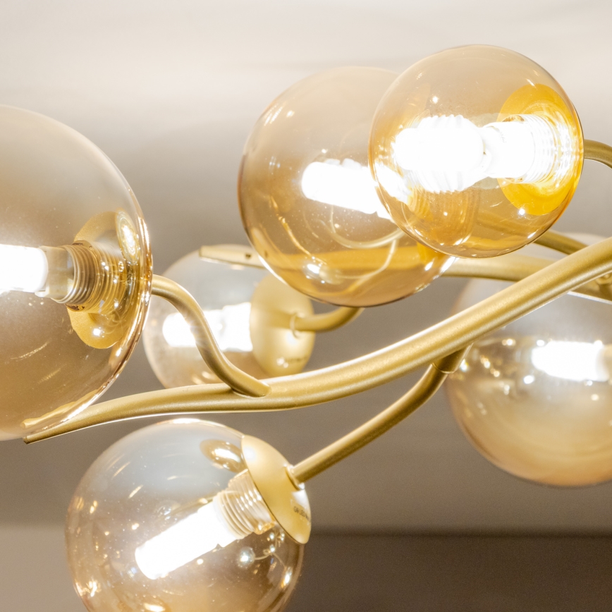 Brilagi - LED loftlampe MISTEL 15xG9/3W/230V guldfarvet