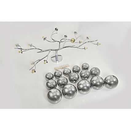Brilagi - LED loftlampe MISTEL 15xG9/3W/230V skinnende krom/røget