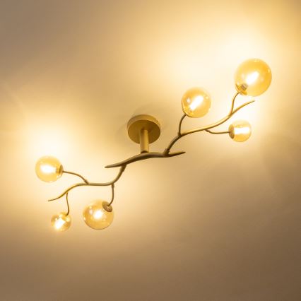 Brilagi - LED loftlampe MISTEL 6xG9/3W/230V guldfarvet