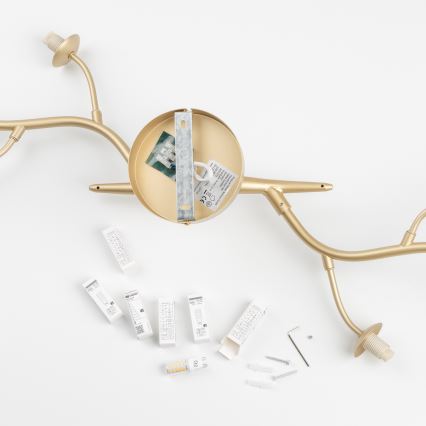 Brilagi - LED loftlampe MISTEL 6xG9/3W/230V guldfarvet