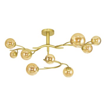 Brilagi - LED loftlampe MISTEL 9xG9/3W/230V guldfarvet