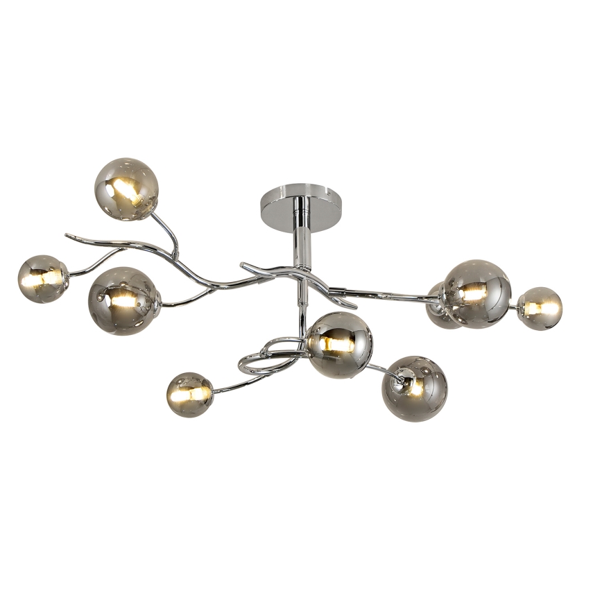 Brilagi - LED loftlampe MISTEL 9xG9/3W/230V skinnende krom/røget