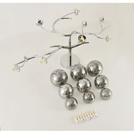 Brilagi - LED loftlampe MISTEL 9xG9/3W/230V skinnende krom/røget