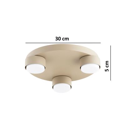 Brilagi - LED loftlampe MONO 3xGX53/30W/230V Ø 30 cm beige