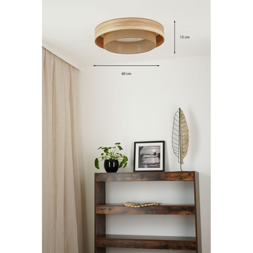 Brilagi - LED loftlampe MONTANA BOHO LED/26W/230V diameter 60 cm brun