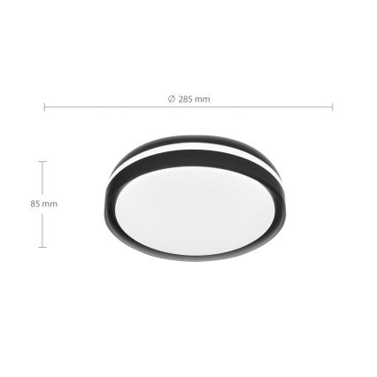 Brilagi - LED loftlampe NAOMI LED/24W/230V Ø 28,5 cm sort