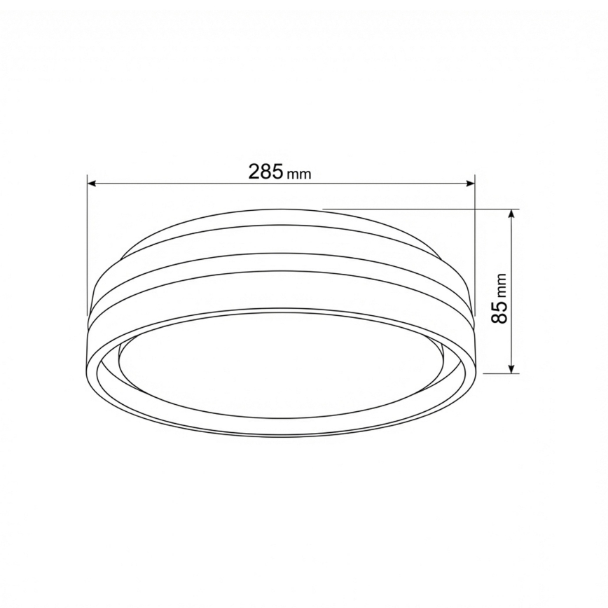 Brilagi - LED loftlampe NAOMI LED/24W/230V Ø 28,5 cm sort